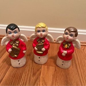 Vintage Ceramic Set of Three Choir Boy Figures